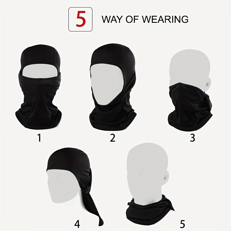 Adjustable Windproof UV Protection Hood with Balaclava Face Mask