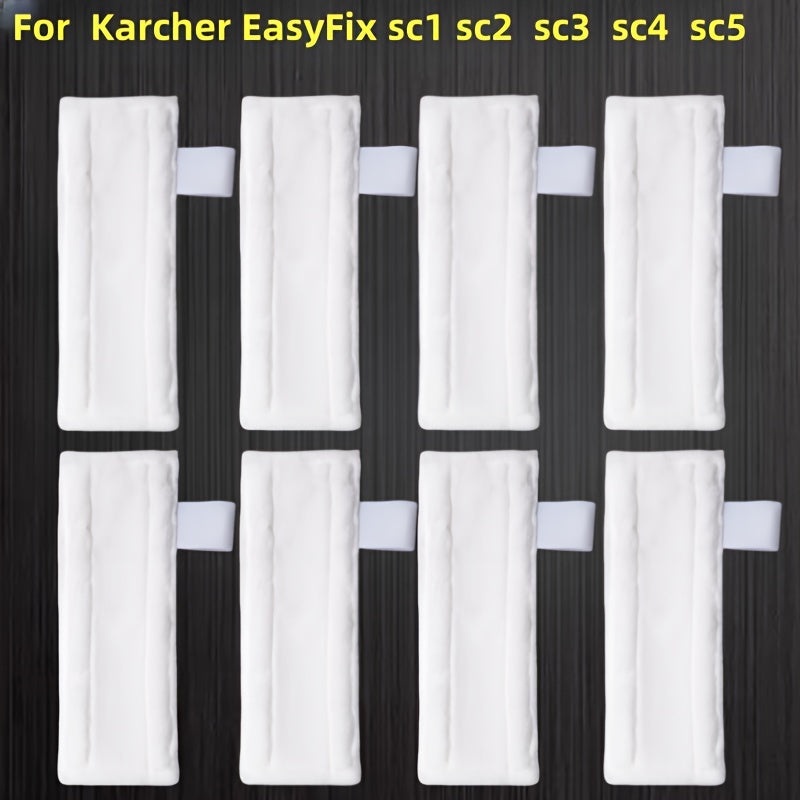 Karcher EasyFix bug'lanish tozalagichlari uchun mo'ljallangan 8 ta mikro tolali mop padlar to'plami - SC2, SC3, SC4, SC5 modellari bilan mos keladi - Chang va pol parvarishlash aksessuarlari bilan mos keladi