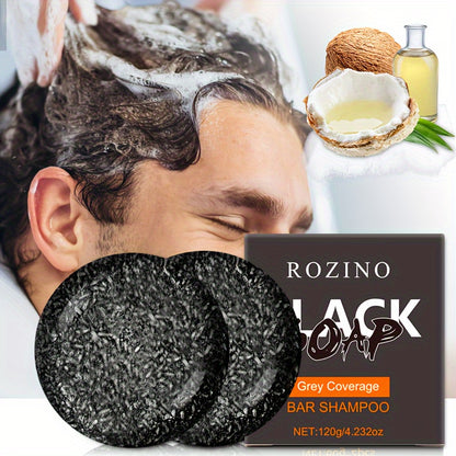 Two sets of black hair soap for naturally nourished, shiny black hair with mulberry essence. Start your journey to luxurious black hair care at home and revitalize your hair color.