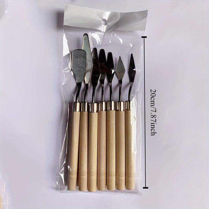 Complete your baking arsenal with this 7-piece Stainless Steel Cake Decorating Set, featuring Fondant Spatulas, Cream Mixing Scrapers, and Oil Painting Shovel. Perfect for pastry artists, these essential tools will elevate your baking creations.