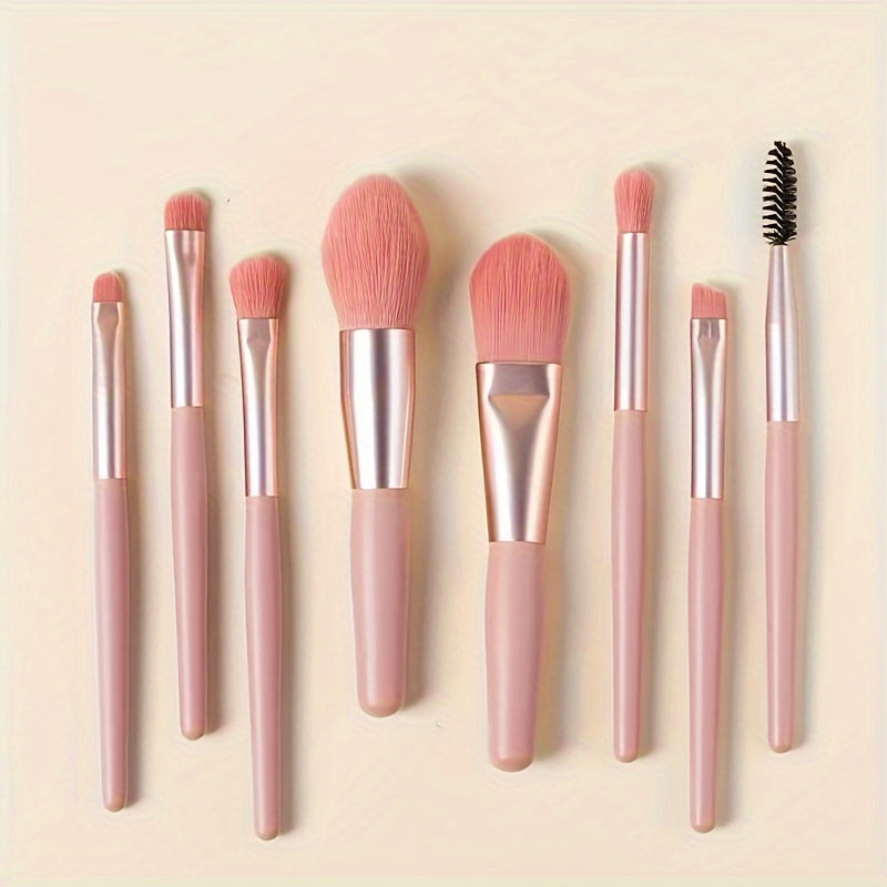 Full set of soft synthetic brushes for quick and easy makeup application, suitable for beginners and professional makeup artists. Convenient for travel. Perfect Valentine's Day gift.