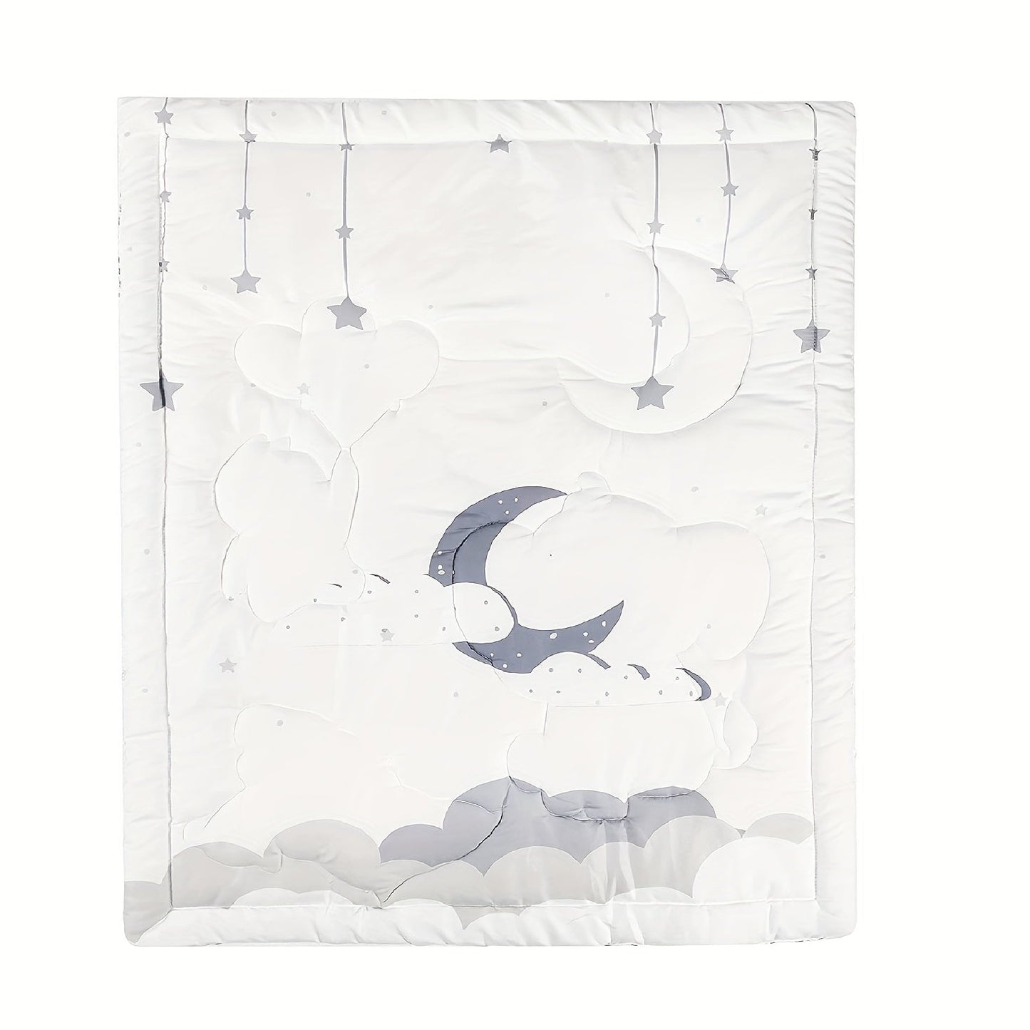 One piece of baby toddler blanket measuring 83.82x106.68cm, suitable for boys and girls. This all-season soft quilt can be used in the baby crib and features adorable elephant and penguin animal designs, perfect for nursery bedding.