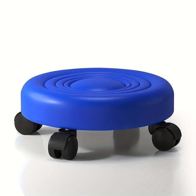 Low stools for sitting – this set comes with 1 small rolling stool which can rotate 360°. The stool is designed for adults for cleaning and working tasks. It sits low to the ground and features a soft pad and caster wheels for ease of movement.