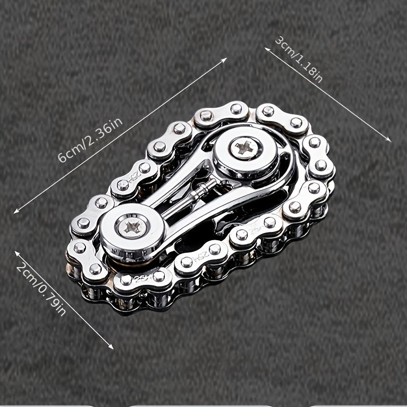 Sprockets Flywheel Metal Bike Chain Fidget Spinner for Adults