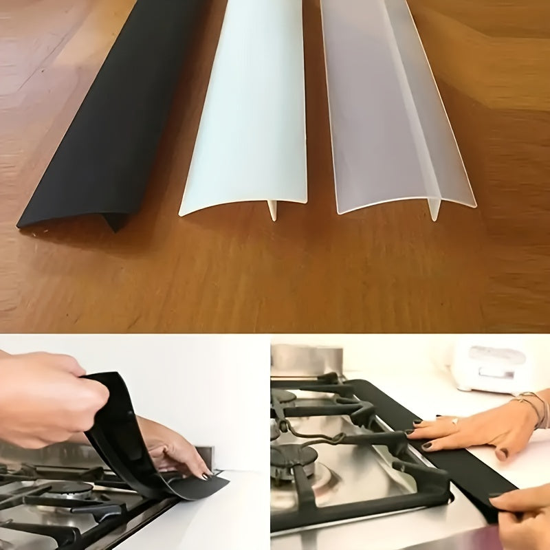 Silicone Sealer Strip for Kitchen Counters, Gap Cover for Gas Stove, Protector for Desk Surfaces, Resistant to Oil & Stains, Flexible Sealant for Home and Office Applications