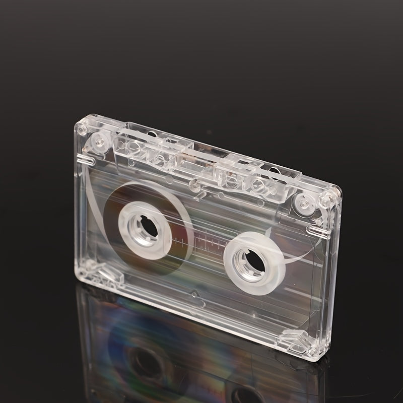 Retro Cassette Tape Player Set With 30-Minute Blank Magnetic Audio Tape - Plastic Material - No Assembly Needed - Non-Electric, Battery-Free - Ideal for Music Composition and Nostalgic Audio Gear - Durable Plastic Construction