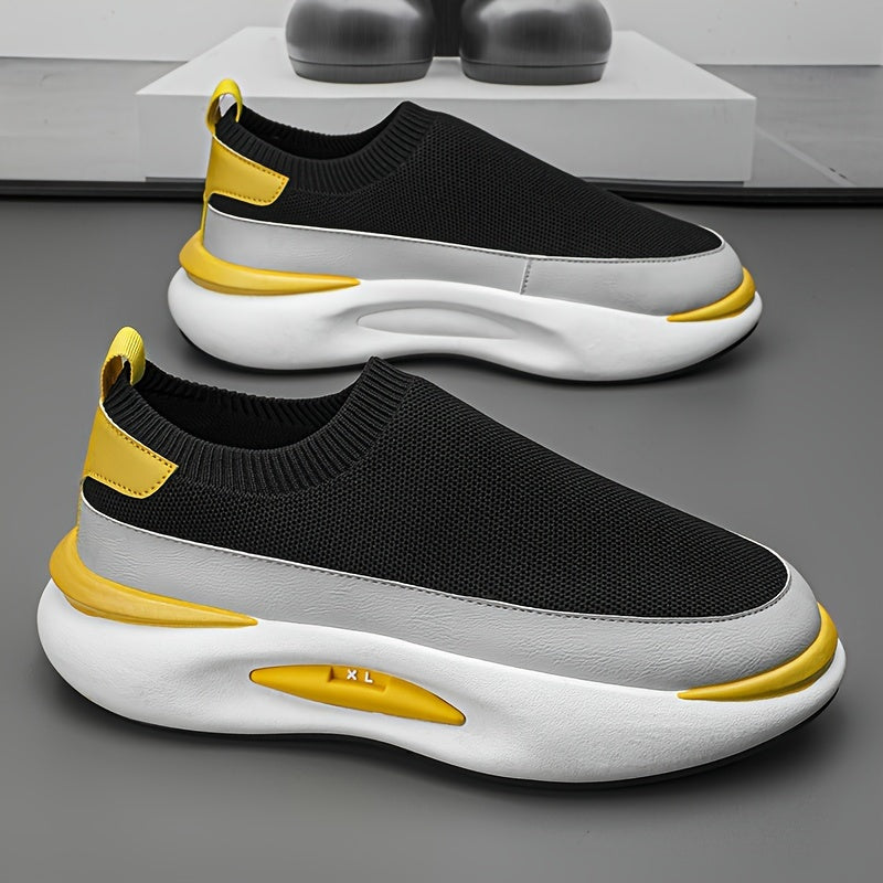 Men's slip on shock absorption platform shoes for comfy outdoor walking and traveling.