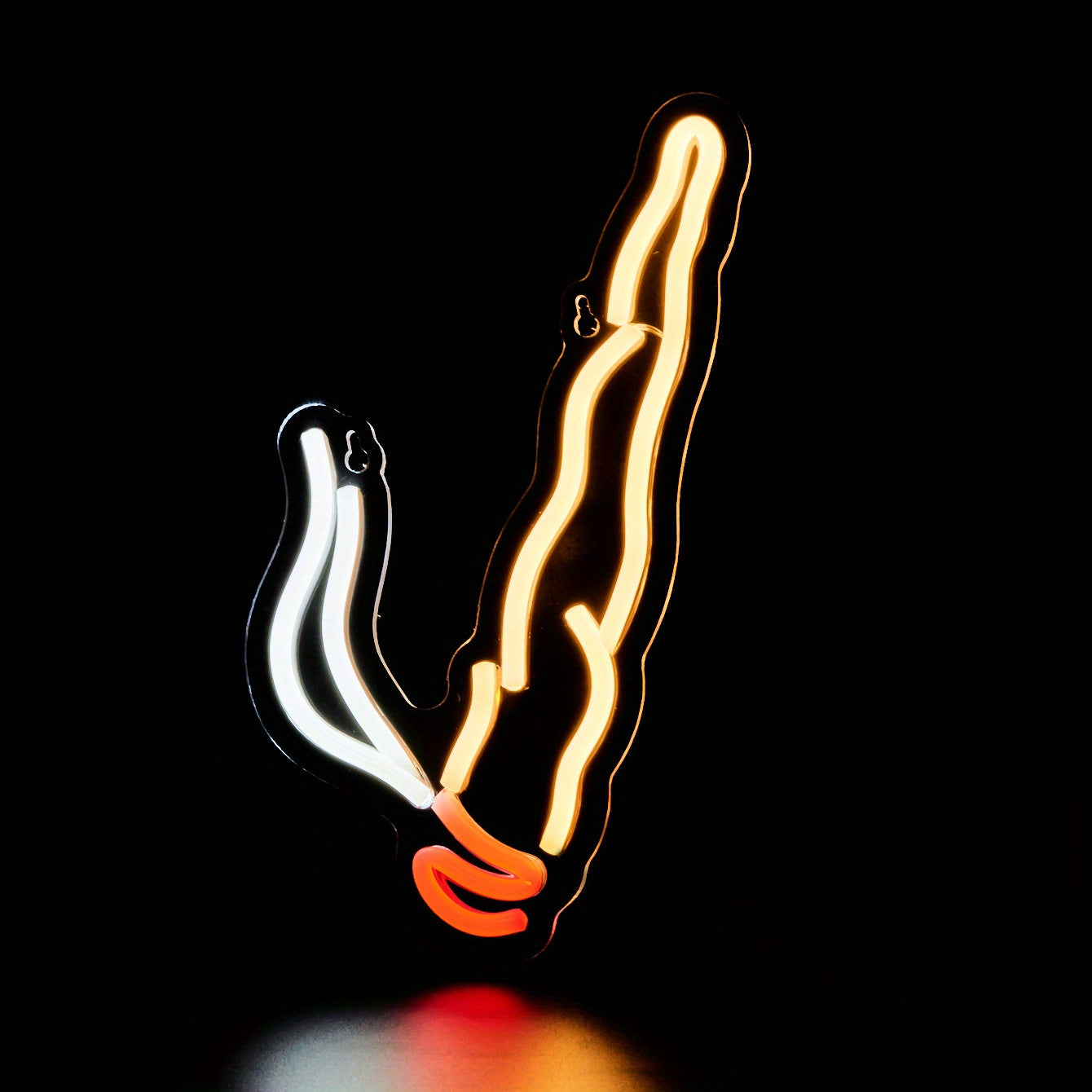 USB-powered LED neon light in the shape of cigar smoke, designed for a man cave room with a 1PC backboard.