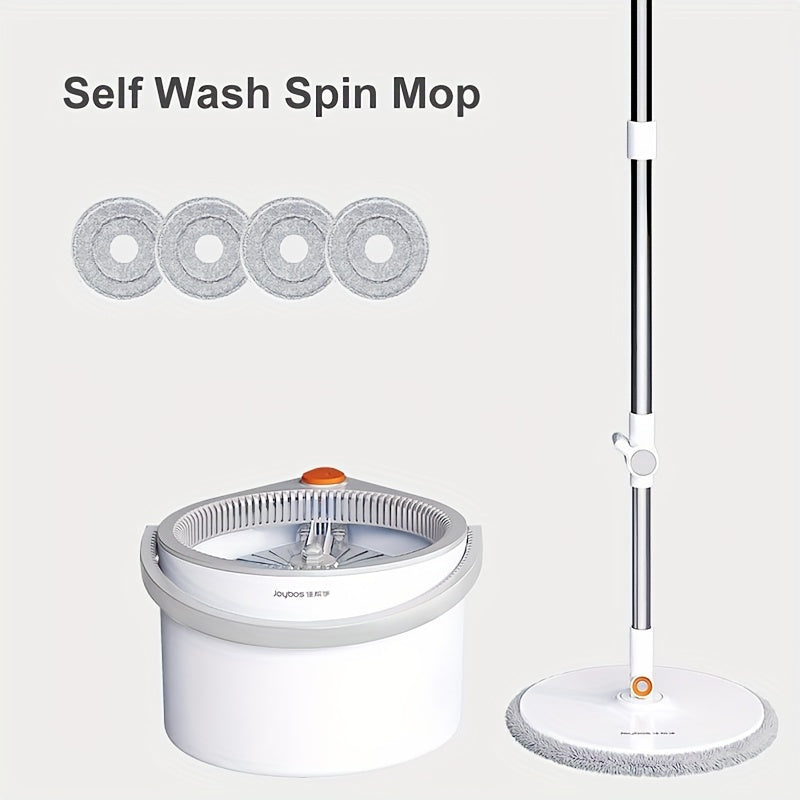 Introducing the Joybos Self-Washing and Drying Spin Mop Set - Enjoy Hands-Free Cleaning with this Flat Mop and Bucket Combo, Perfect for Effortless Cleaning of Living Rooms, Cars, Walls, and Floors - No Electricity Required!