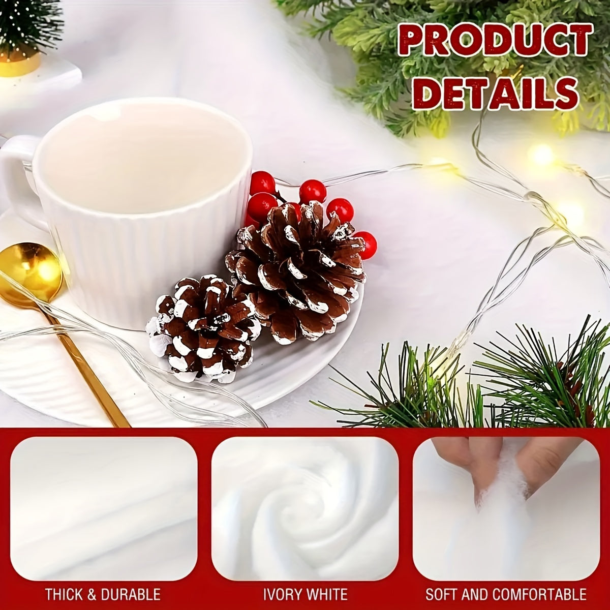 1 piece of artificial snow blanket for New Year and Christmas decorations, including Christmas trees, rustic crafts, snowballs, and photo backdrops. Great for adding a festive touch to your holiday decor.