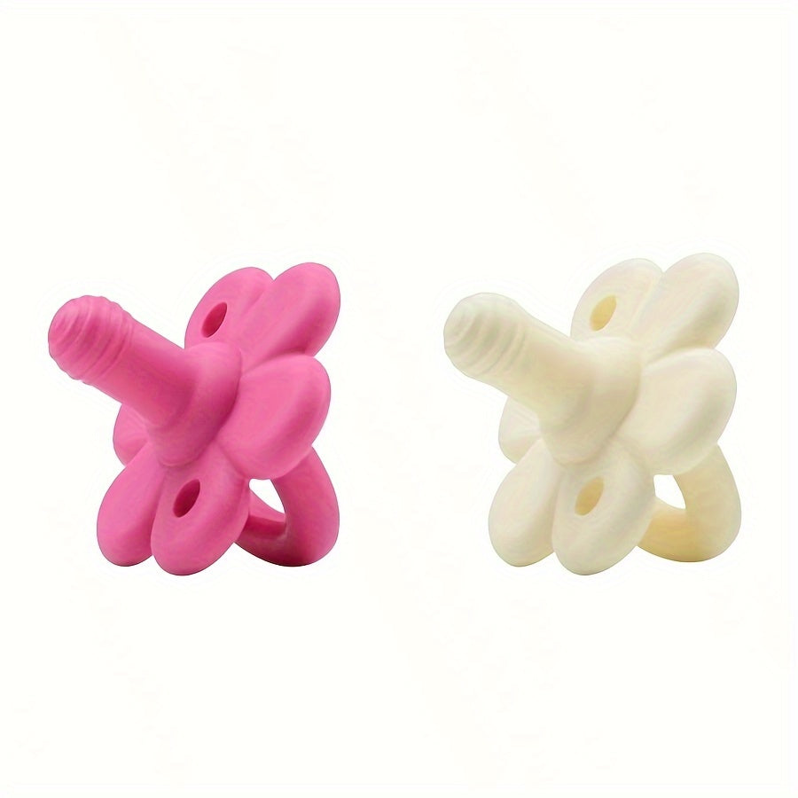 Pair of Silicone Children's Comforting Toys from COZYPANDA - Foldable and Gentle, Featuring Air Holes for Simple Cleaning, Ideal for Teething