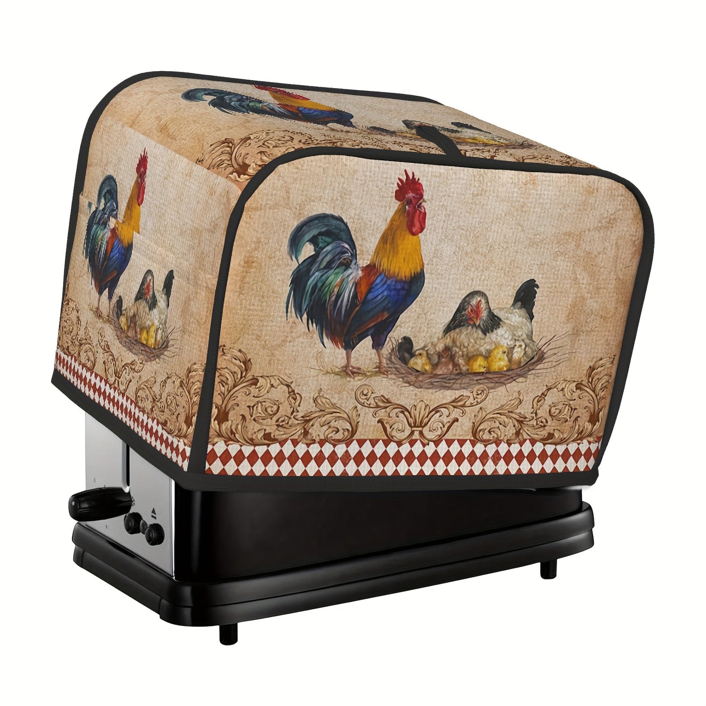 One piece of Vintage Rooster Print Toaster Cover and two pieces of Wide Slot Toaster Cover. These stylish covers are designed to protect your small kitchen appliances and keep them clean. They are easy to clean and a convenient storage solution for your