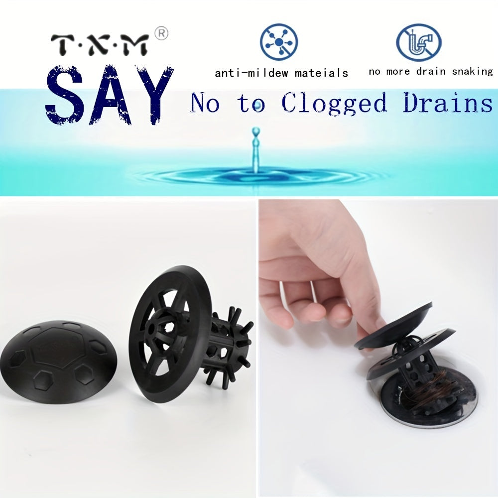 New TXM Drain Hair Catcher for Bathtub/Sink, 2-in-1 design, 5/2/1pc