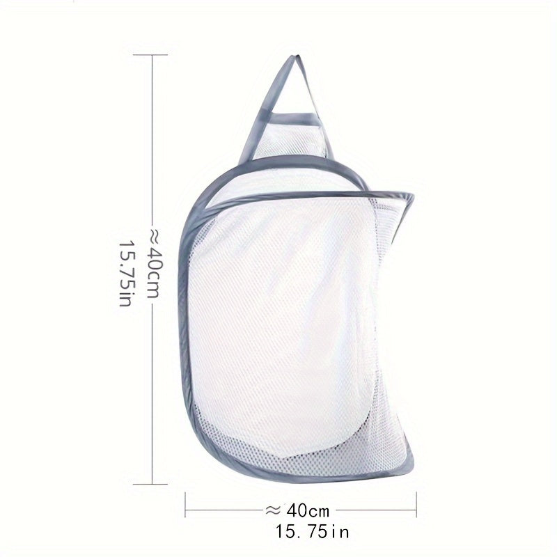 Durable Polyester Hanging Laundry Hamper with Handle - Stylish and Functional Wall-Mounted Clothes Organizer for Bathroom and Any Room in Your Home