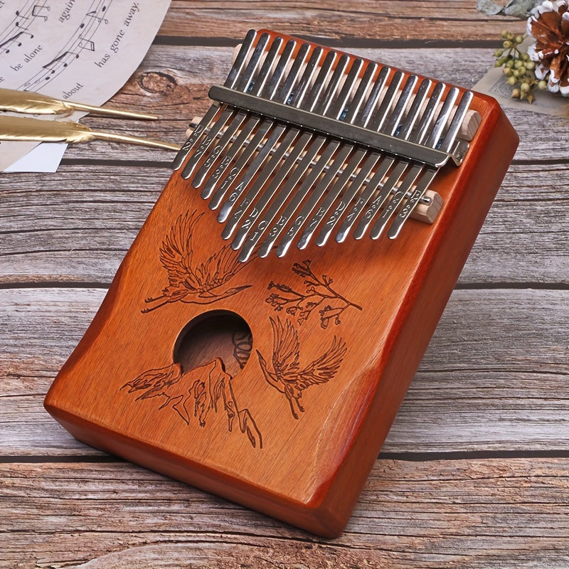 Portable 17-tone Kalimba Thumb Piano with Good Tone, Ideal for Beginners, Easy to Learn, Perfect Music Gift