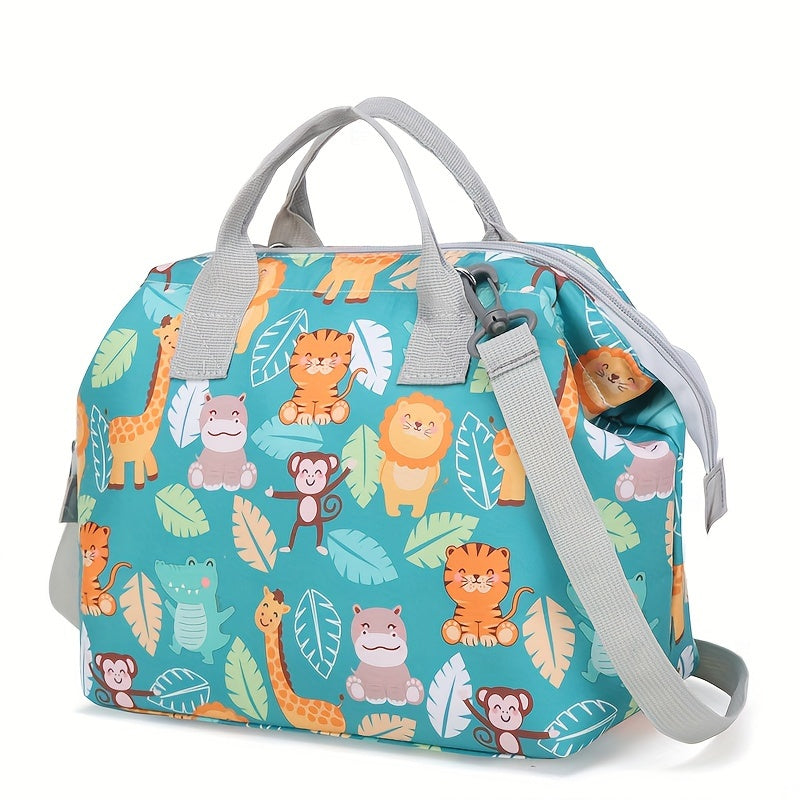 Nylon Diaper Bag: Waterproof, Spacious, with Shoulder & Crossbody Straps - Perfect for Traveling Moms