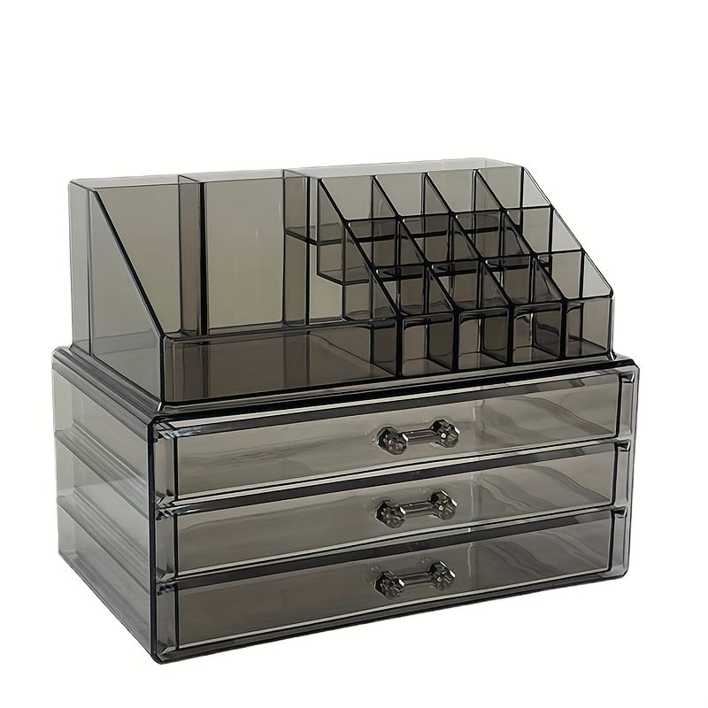 High-quality plastic storage rack with 16 open compartments, aesthetically pleasing and practical.