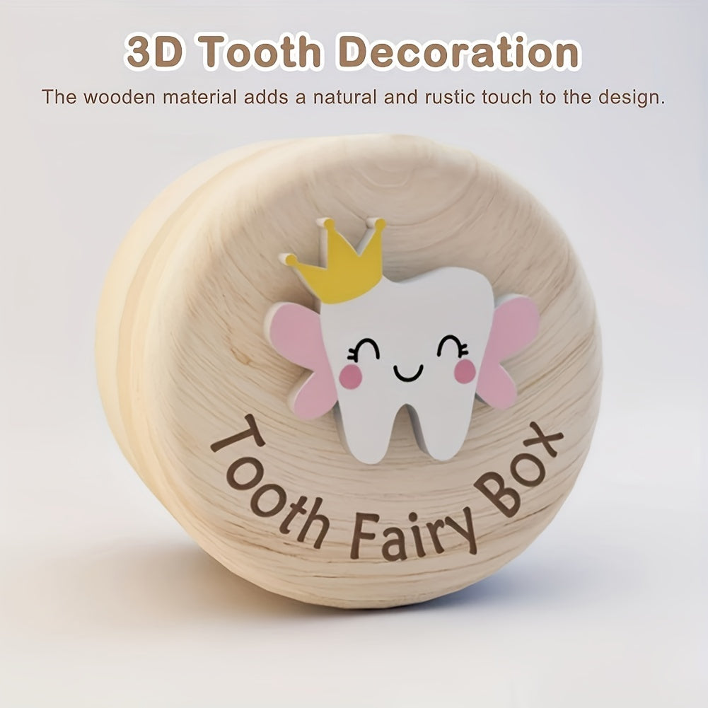 Wooden Tooth Fairy Box: Capture Your First Tooth in this Adorable Keepsake, an Ideal Gift for a Birthday or Special Occasion