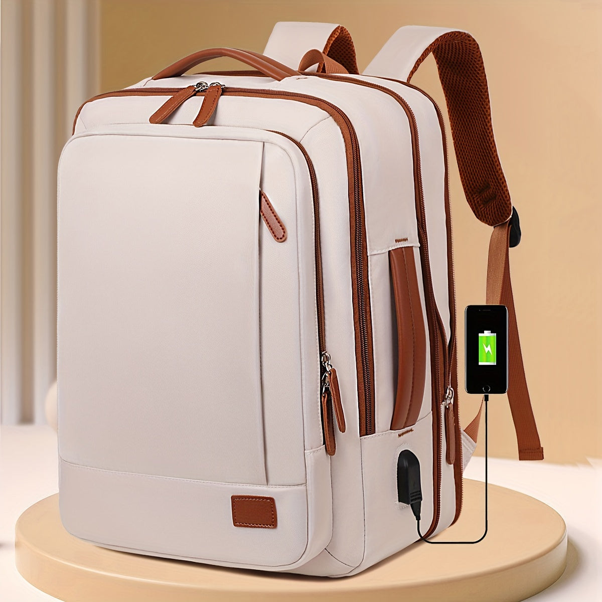 40L Carry On Travel Backpack with 3 Packing Cubes perfect for Weekender, College, and Office.