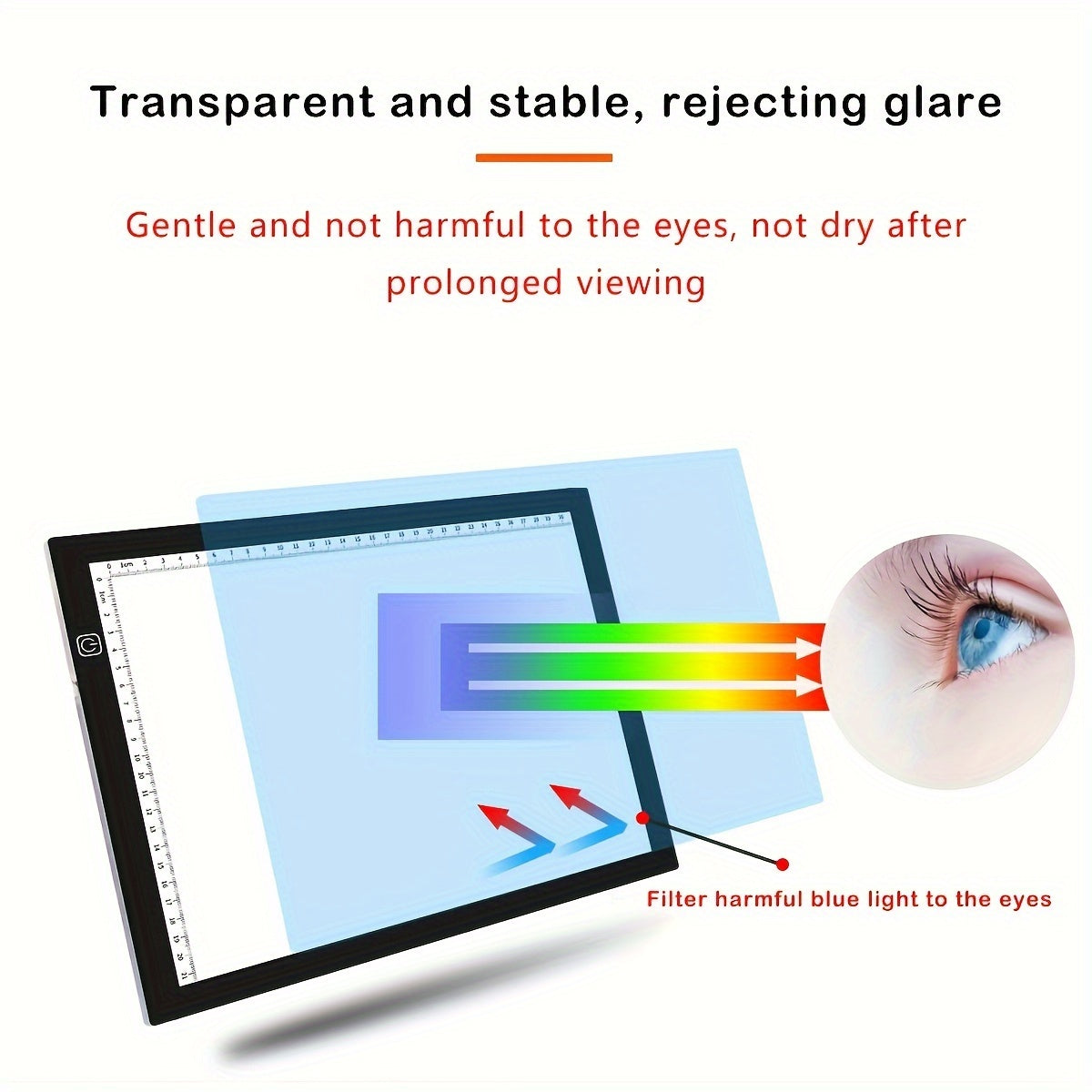 LED light pad for diamond painting with 3 brightness levels, USB cable, and 4 fasten clips. Great for sketching, animation, drawing, and diamond painting supplies.