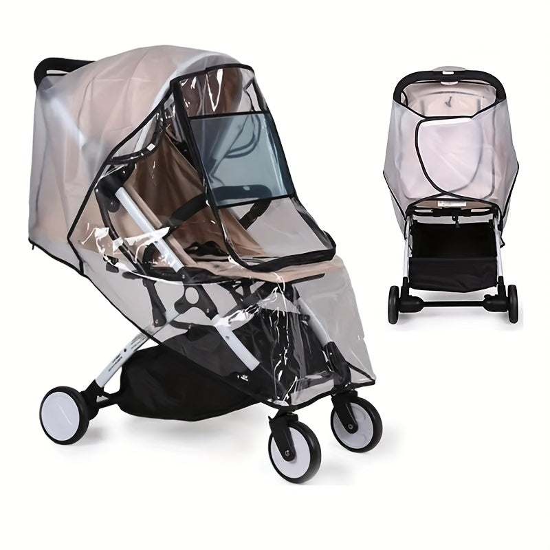 Protect your little one from the elements with the Stroller Rain Cover - a universal stroller accessory that shields your child from wind, rain, snow, and dust during travel. The waterproof and windproof design ensures your little one stays dry and cozy