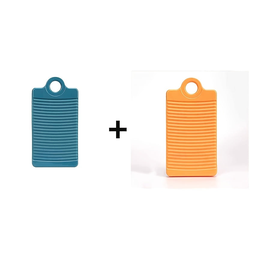 Portable Thick Washing Board for Home Use, Small Laundry Board Set of 2 - Mini Plastic Laundry Boards with Non-Slip Design for Hand Washing Clothes