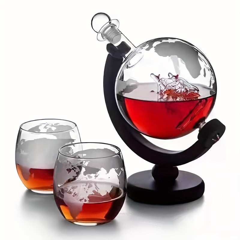 30oz Whiskey Globe Decanter Set - Perfect gift for men and women. Great for liquor, scotch, bourbon, and vodka.