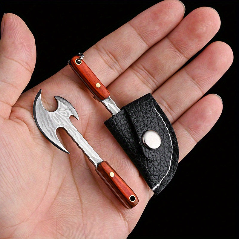 Unlock the potential of your outdoor adventures with this compact Men's outdoor keychain tool. This non-folding EDC knife is perfect for small tasks and features an easy-to-use design. The mini open embroidery knife can be used as a small kitchen knife