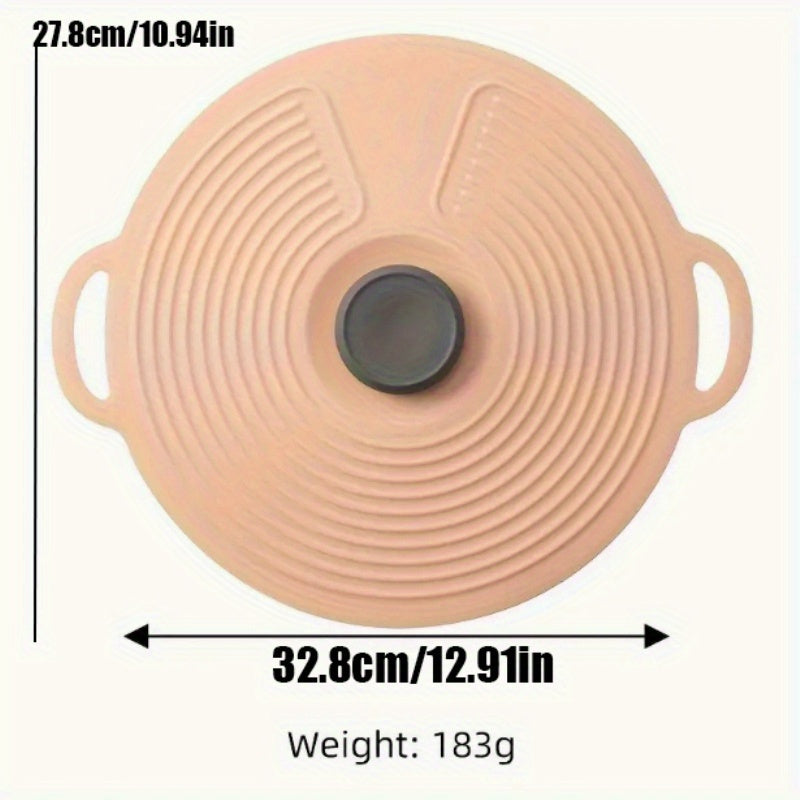 Kitchen Accessory: Silicone Pot Lid with Boil-Over Protection and Multipurpose Cooking Cover, Made of PET Material, Dustproof Gadget for Various Cookware Sizes