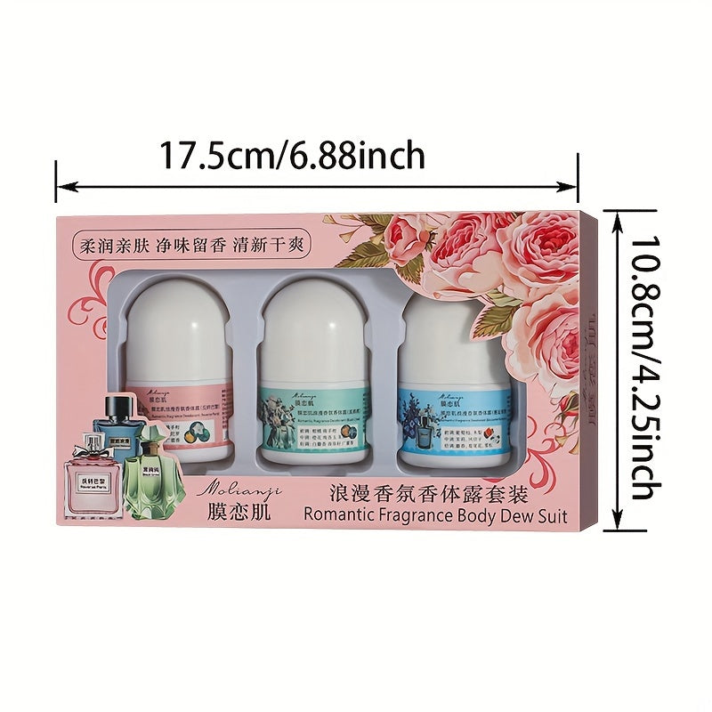 Long-lasting fragrance deodorant set with multiple scents. Gentle and soothing for daily use, contains plant squalane.