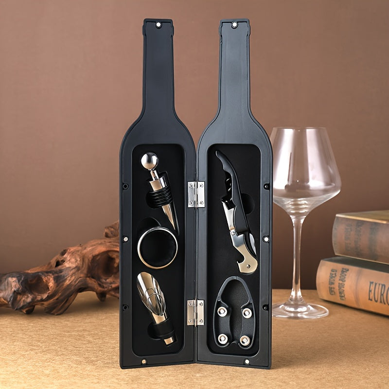 Premium 5-piece aluminum set includes all essential sommelier tools - no power required