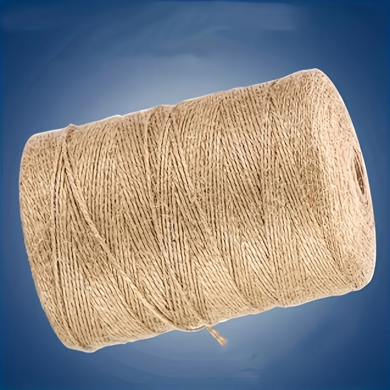 Durable 656-foot jute rope, 2mm thick, perfect for crafts, gardening, gift wrapping, and artistic decorations.