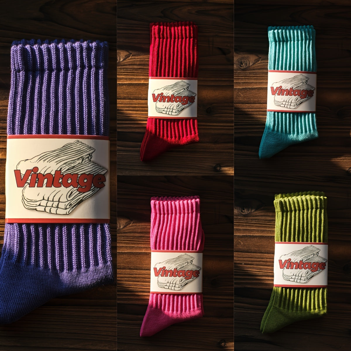 Men's and women's college style retro socks, breathable and thick, suitable for all seasons.