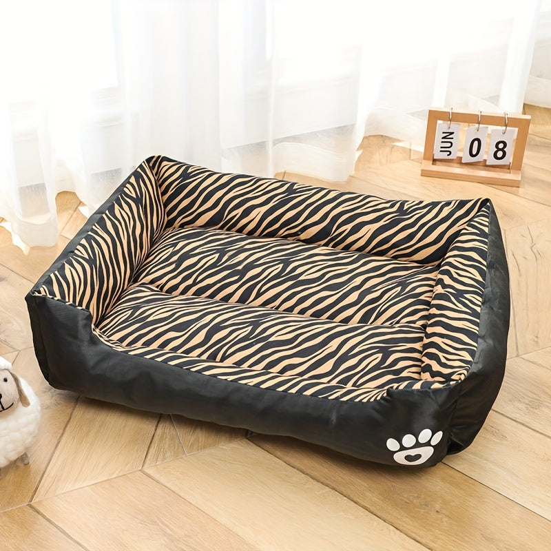 Soft dog bed mat in multiple sizes with non-slip bottom, machine washable, suitable for all breeds.