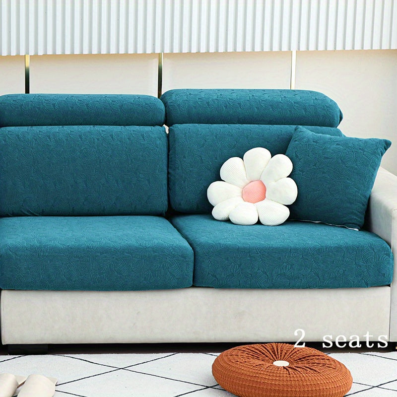 Thick Jacquard sofa cushion cover with elastic-band, perfect furniture protection for bedroom, office, or living room.