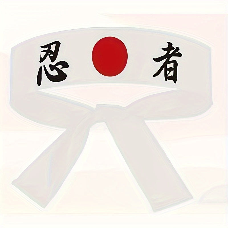 1pc Authentic Bushido Hachimaki Headband - Japanese Samurai & Sushi Chef-Inspired, Breathable Knit Bandana with Red Sun Emblem & Black Ribbon Tie, Great for Karate, Sports, Cooking, and Cultural Events - A Popular Choice