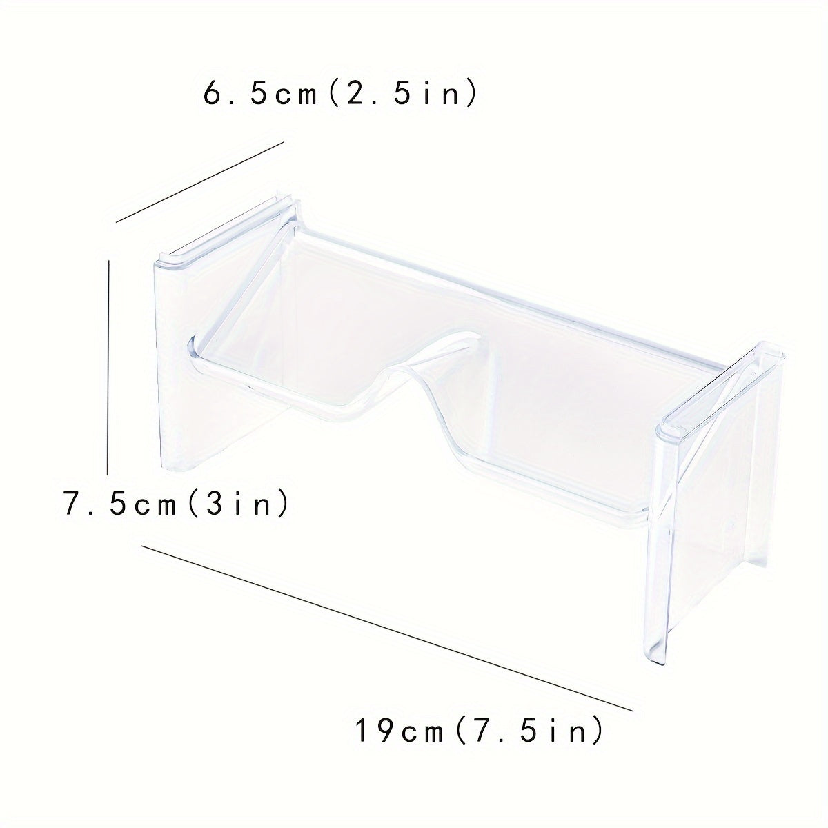 Shaffof Plastik To'plangan Ko'zoynaklar Ko'rsatkich Stendi, 2-ta, Shaffof Akril Ko'zoynaklar Tashkiliy Stendi Stol va Counter uchun