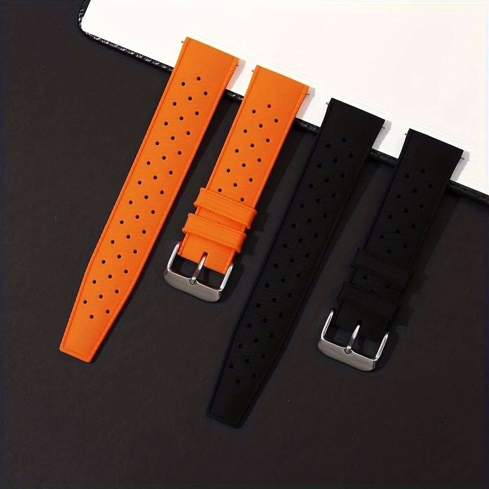 Ideal for King's Day Gifts: Tropic Waterproof Smart Watch Strap with Breathable Silicone, Quick Release, and in various sizes of 18mm, 20mm, and 22mm.