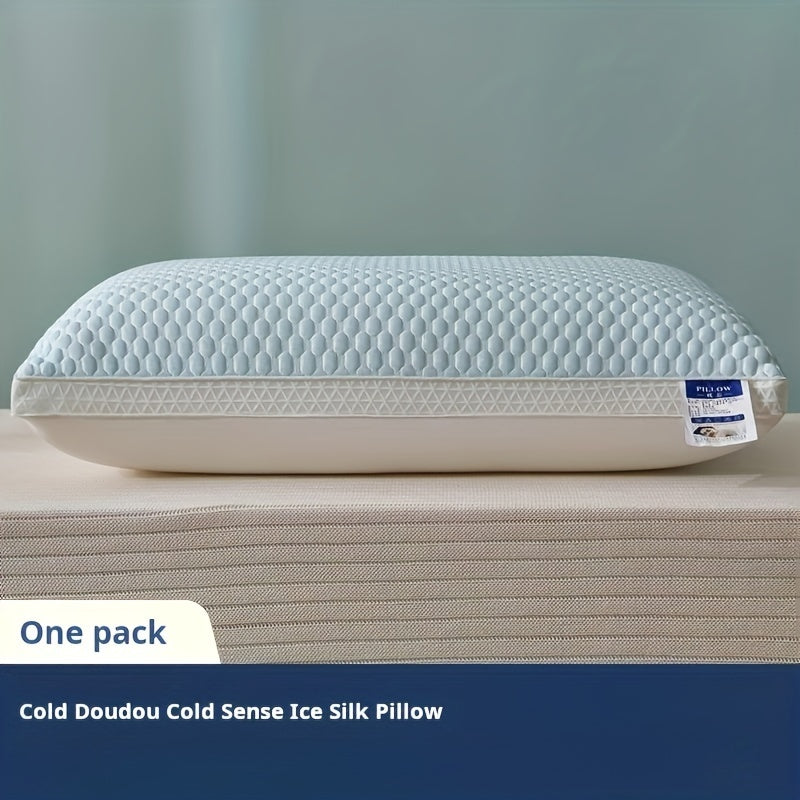 Keep cool and comfortable with our Cold Bean Curd Pillow - perfect for a relaxing sleep! Designed to provide neck and spine support, moisture-wicking properties, and ideal for adding a touch of style to your living room or bedroom decor.