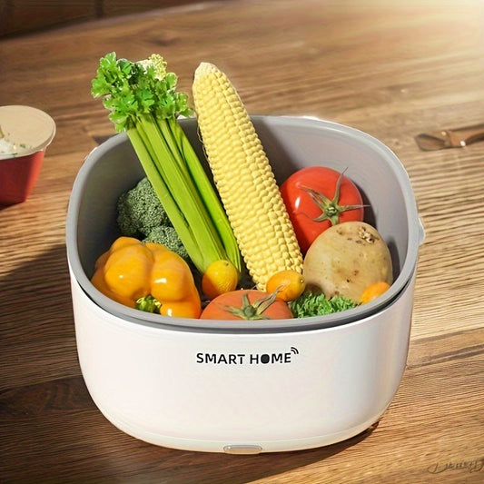 Portable SmartHome Fruit & Vegetable Cleaner - Premium Kitchen Appliance for Thorough Cleaning, Chemical-Free Purification, Battery-Operated (AA Batteries Required), Perfect for Food Preparation