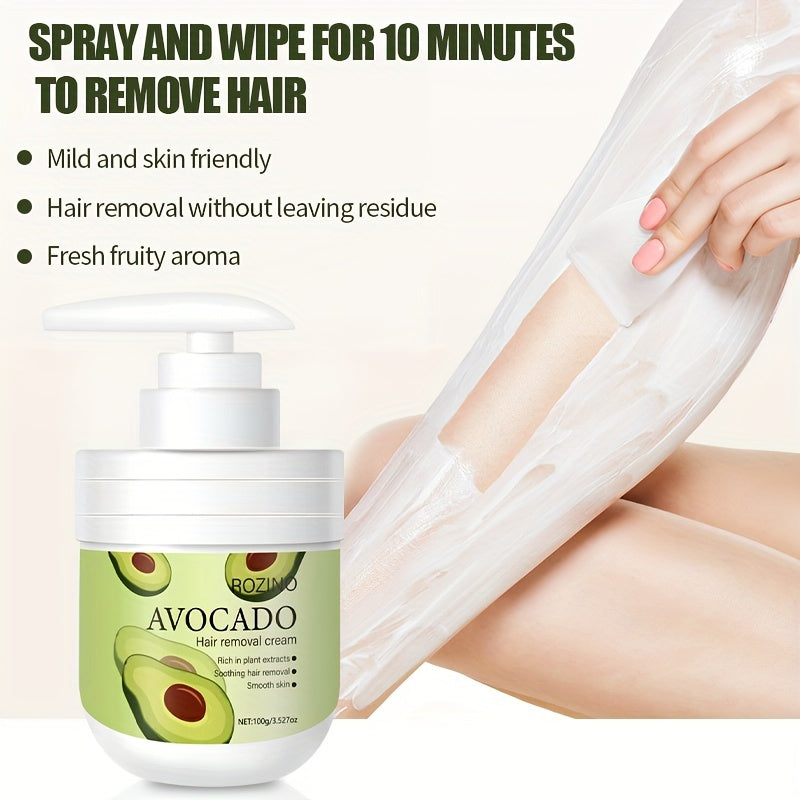 Avocado hair removal cream is plant-based, gentle, painless, and residue-free.