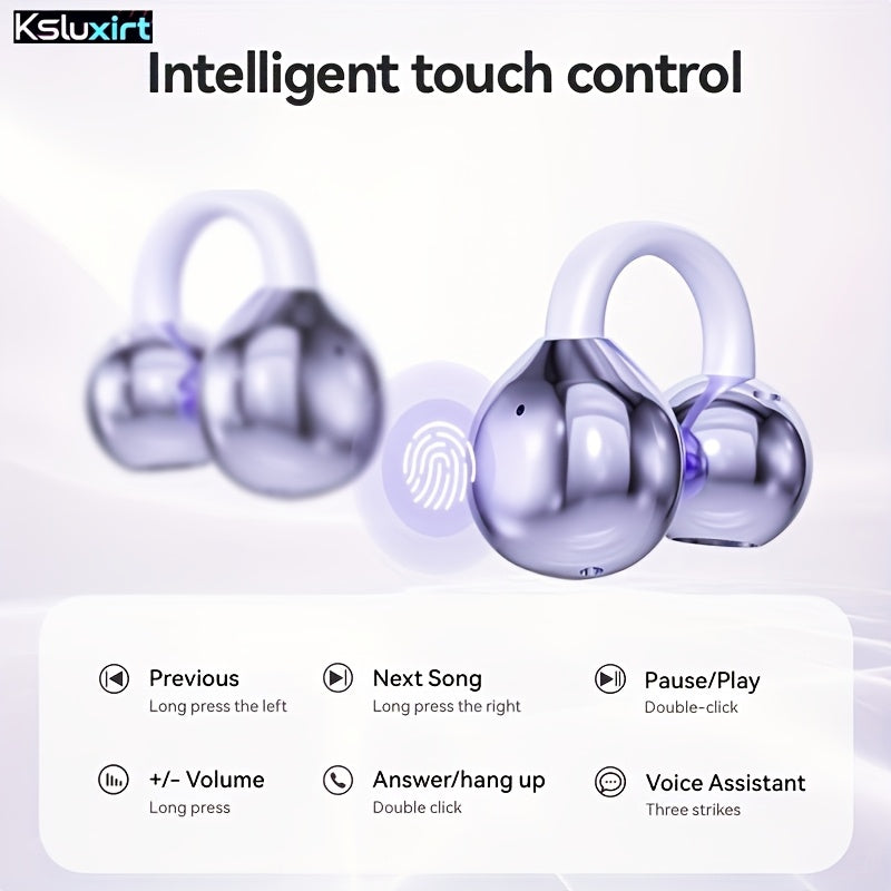 Ksluxirt 2025 New TWS Wireless Earphones with Mic, Touch Control for Sports Running, Gift for Boyfriend and Girlfriend