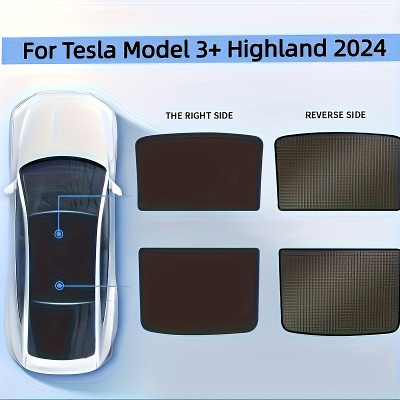 Sunshade Energy Shield for Tesla Model Y/3, retractable and suitable for models 2019-2024, blocks harmful UV rays.