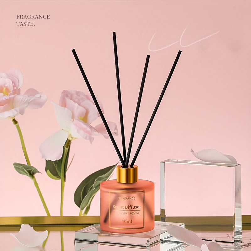 50ml flameless reed diffuser made from natural plant extracts, with a long-lasting mild fragrance, suitable for various environments.