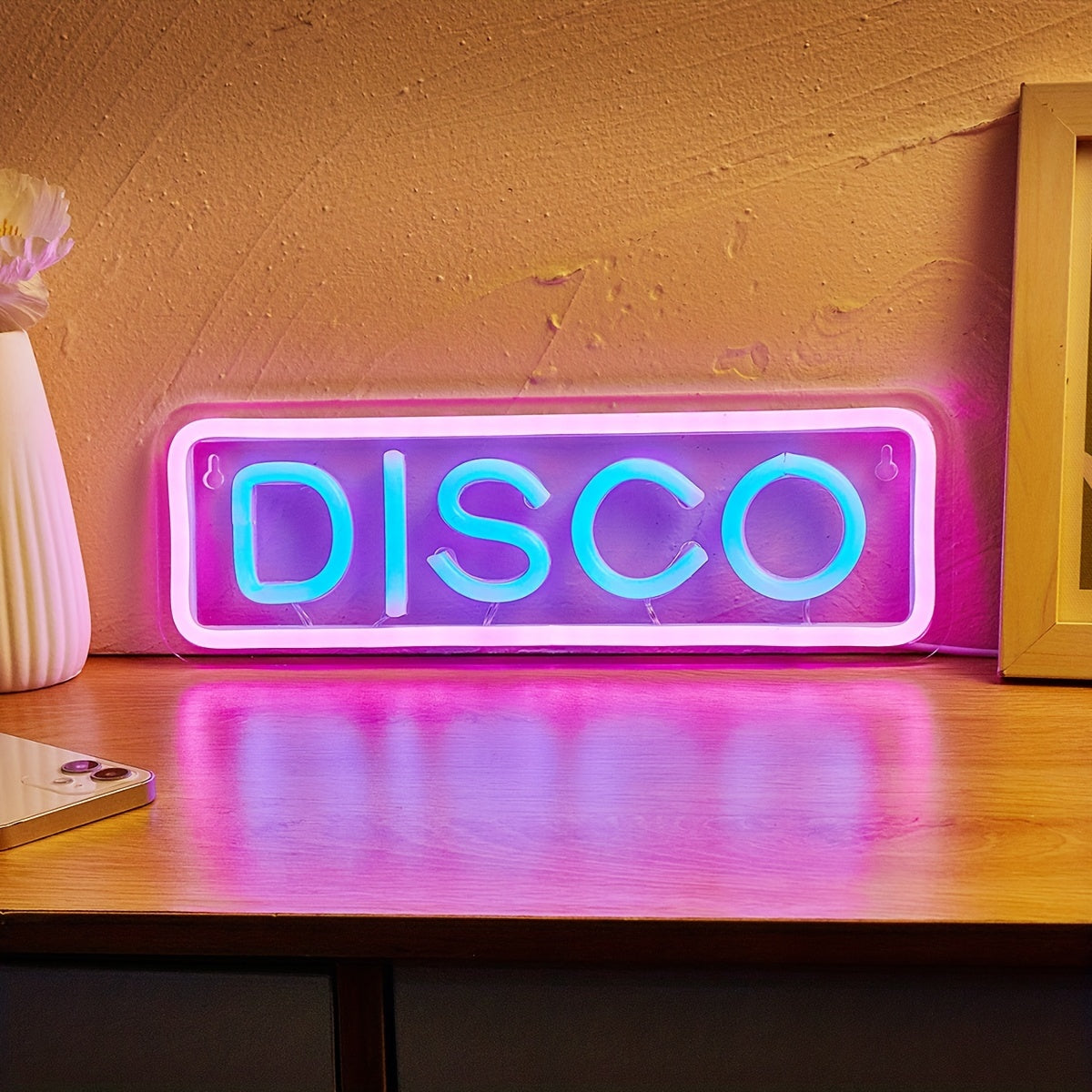 DISCO LED Neon Sign for Bedroom, Wedding, Party, Game Room Wall Decor - USB Powered