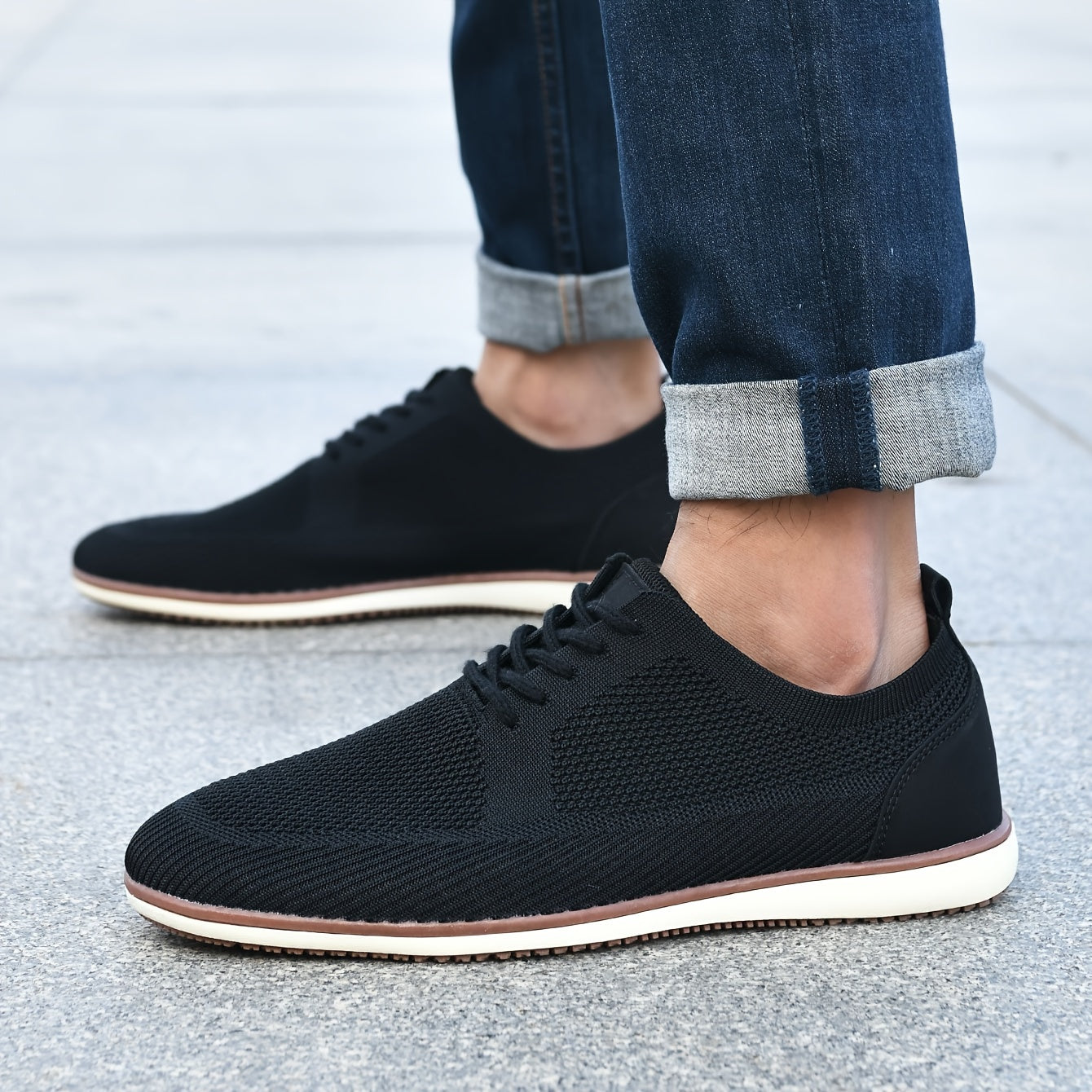 VANWEIR Men's Casual Sneakers with Lightweight Slip-On Design, Ideal for Golf and Outdoor Activities in All Seasons, Featuring Fabric Upper and TPR Sole for Comfort and Durability.