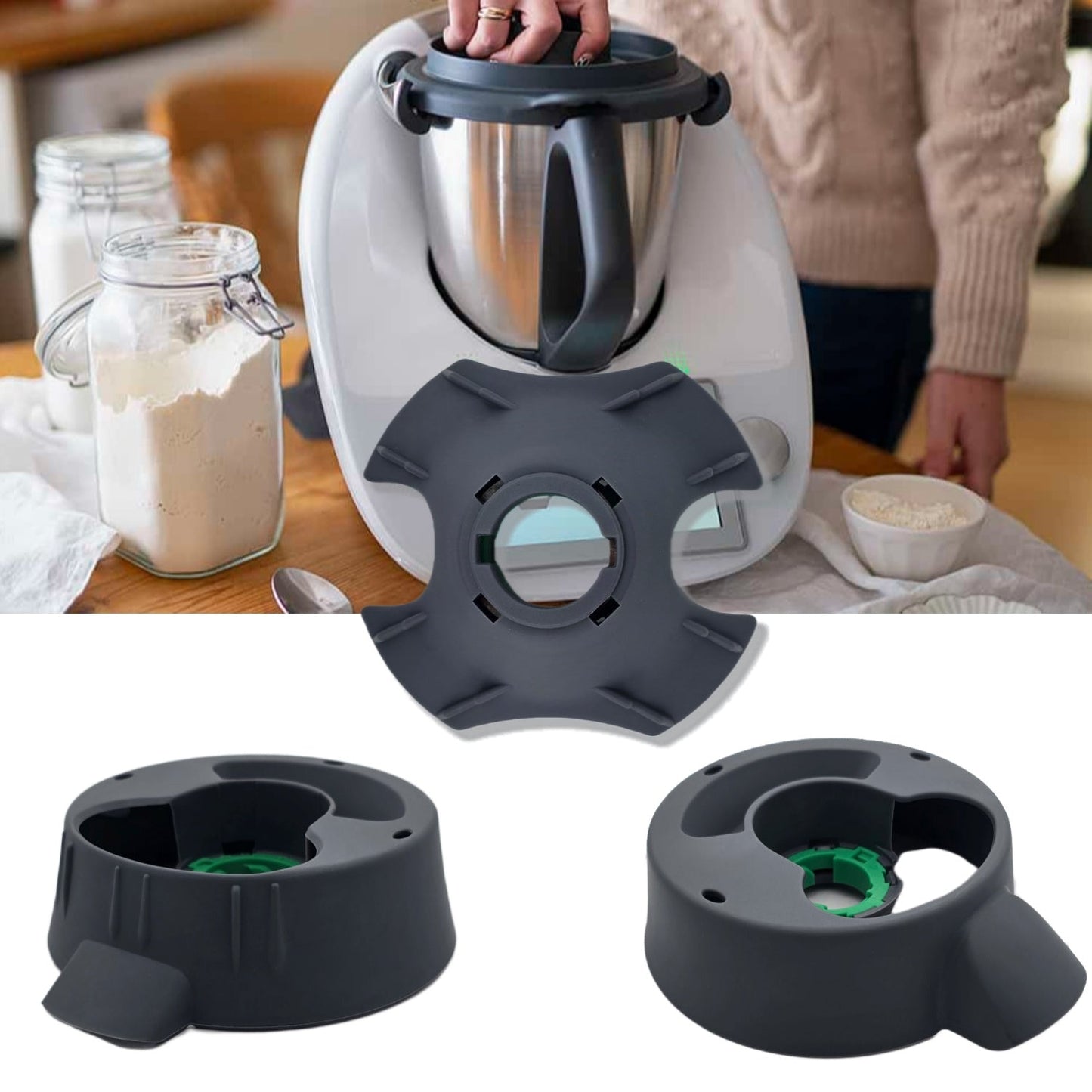 Main Pot Base for Thermomix Blenders - Versatile Mixing Bowl Stand for Kitchen & Restaurant, Compatible with TM5/TM6/TM31/TM21 Models, Dishwasher Safe