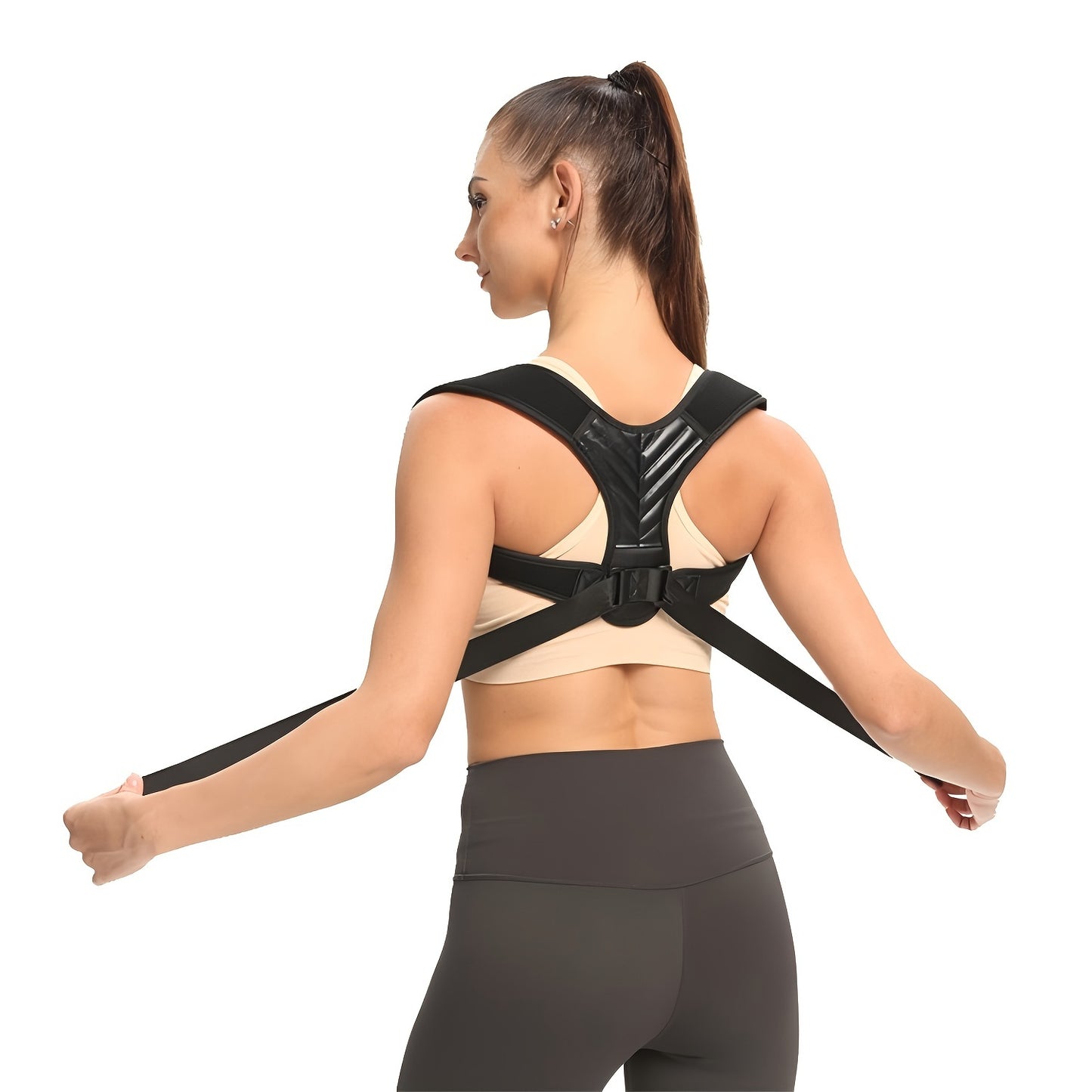 Comfortable and straightforward back posture correction strap