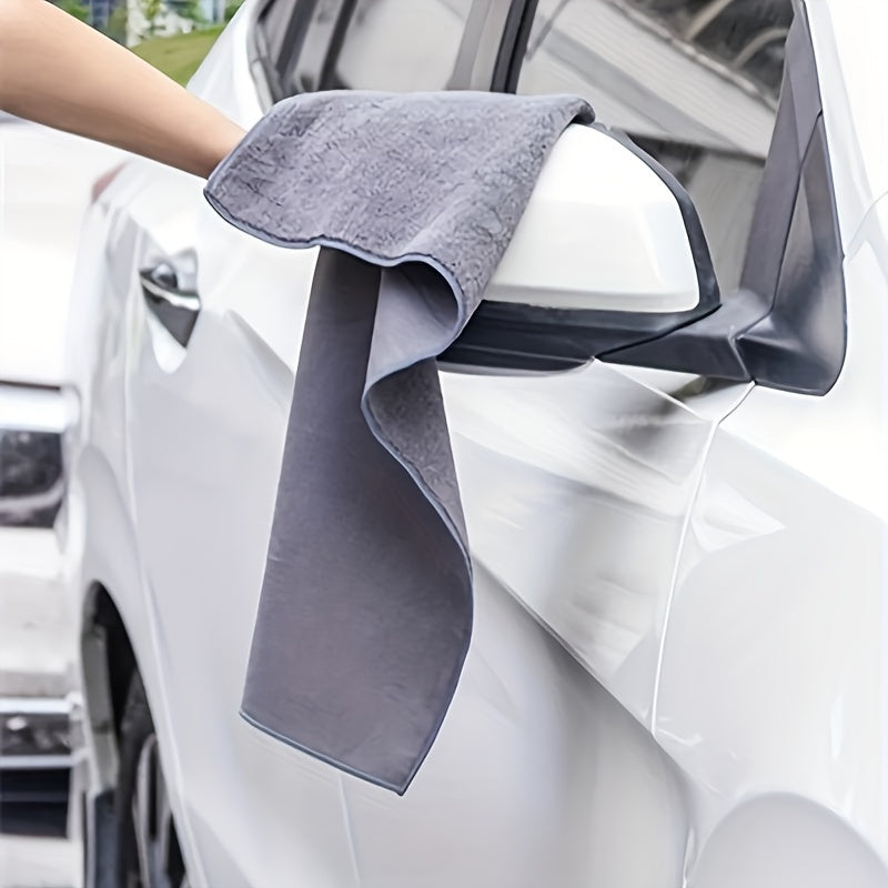 1 pc Ultra-Absorbent Microfiber Car Towel in 4 sizes (20x30cm to 60x30cm) for detailing, polishing, and cleaning. Ideal for vehicle paint, glass, faux leather seats, cushion storage bags.