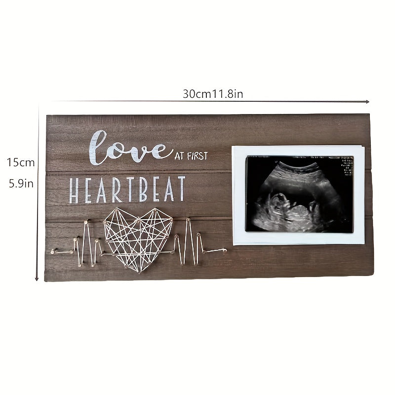 Capture the moment with our Newborn Ultrasound Keepsake Photo Frame - A heartfelt wooden memory picture holder for your pregnancy announcement, baby's birth gift, or for cherishing memories of your little one from 0-3 years old. This beautiful frame